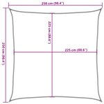 vidaXL Voile d'ombrage 160 g/m² Orange 2 5x2 5 m PEHD