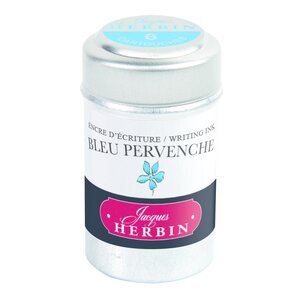 Boîte de 6 cartouches d'encre standard bleu pervenche x 6 herbin