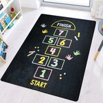 Tapis enfant Marelle 120 x 160 cm - Noir