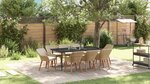 vidaXL Ensemble de Salle à Manger de Jardin 9 Pièces Beige Poly Rattan