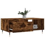 vidaXL Table basse Chêne fumé 90x50x36 5 cm Bois d'ingénierie