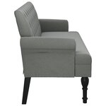 vidaXL Banc avec dossier gris foncé 120x62x75 5 cm tissu