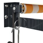 vidaXL Auvent rétractable automatique jaune et blanc 4x3 m