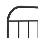 vidaXL Cadre de lit métal avec tête de lit/pied de lit noir 107x203 cm