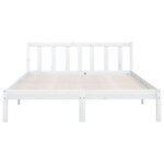 vidaXL Cadre de lit Blanc Bois de pin massif 120x200 cm