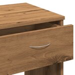 Bureau table poste de travail meuble d'ordinateur informatique étude chêne artisanal 80 x 40 x 75 cm bois d'ingénierie brun 02_0023560