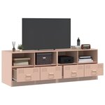 vidaXL Meubles TV 2 Pièces rose 67x39x44 cm acier