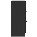 vidaXL Buffets 2 Pièces noir 30x30x70 cm bois d'ingénierie
