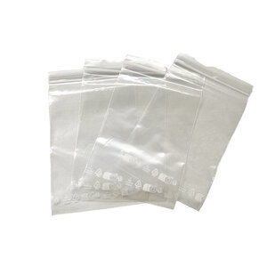 Lot de 100 Sachets zip transparent 50µ 60×80mm