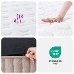vidaXL Matelas à ressorts ensachés moyen plus 90x200 cm