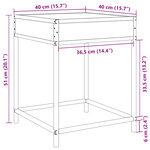 vidaXL Table basse avec LED Infinity noir 40x40x51 cm