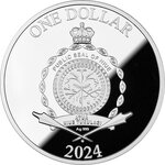 Pièce de monnaie en Argent 1 Dollar g 17.50 Millésime 2024 OWL