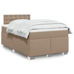 vidaXL Sommier à lattes de lit avec matelas Cappuccino 140x190 cm