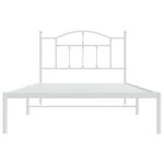 vidaXL Cadre de lit métal avec tête de lit blanc 100x200 cm