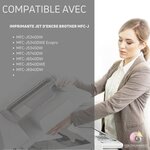 123CONSOMMABLES - LC422XL - Cartouches d'encre XL Grande capacité LC-422XLVAL Compatible avec Brother LC-422XLVAL pour Brother MFC-J5340DW MFC-J5345DW MFC-J5740DW MFC-J6540DW MFC-J6940DW