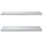 vidaXL Étagères murales 2 Pièces 75x40x3 cm argenté acier inoxydable