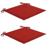vidaXL Chaises de jardin avec table à thé et coussins Acacia solide