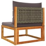vidaXL Salon de jardin avec coussins 6 Pièces bois d'acacia solide