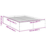 vidaXL Cadre de lit chêne sonoma 150x200 cm bois d'ingénierie