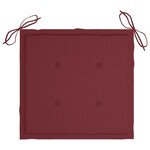 vidaXL Chaises pliables d'extérieur lot de 2 et coussins Bois d'acacia