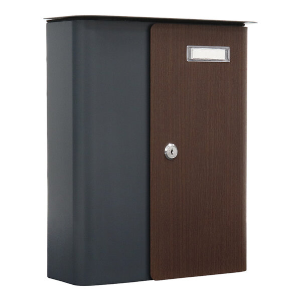 Profirst ziefen boîte aux lettres anthracite aspect bois