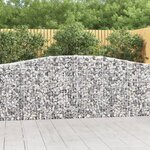 vidaXL Paniers à gabions arqués 25 Pièces 400x30x100/120 cm Fer galvanisé