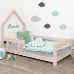 Lit cabane enfant POPPI 120 x 180 beige 2