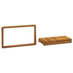 vidaXL Étagère pliable à 3 niveaux Marron 70x31x63 cm Bois d'acacia