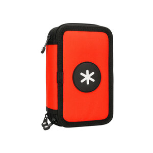 Trousse garnie antartik 3 compartiments 36 pieces rouge