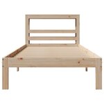 vidaXL Cadre de lit avec tête de lit 90x190 cm bois de pin massif