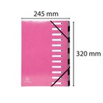Trieur Harmonika Iderama 12 Compartiments - Rose - X 6 - Exacompta