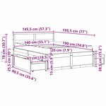 vidaXL Lit avec tiroirs et matelas 140x190 cm bois massif de pin