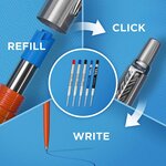 PARKER Jotter Stylo bille orange Chelsea recharge bleue pointe moyenne Coffret cadeau