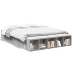 vidaXL Cadre de lit sonoma gris 160x200 cm bois d'ingénierie