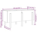 vidaXL Lit surélevé de jardin gris 121x50x57 cm bois de pin massif