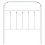 vidaXL Tête de lit métal blanc 90 cm