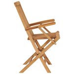 vidaXL Chaises pliables de jardin 8 Pièces Bois de teck solide