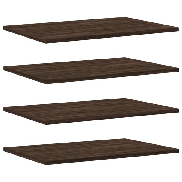 vidaXL Étagères murales 4 Pièces chêne marron 60x40x1 5cm bois ingénierie