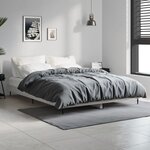 vidaXL Cadre de lit sonoma gris 135x190 cm bois d'ingénierie