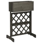 vidaXL Jardinière à treillis de jardin Gris 45x30x74 cm Bois de sapin