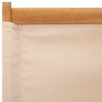 vidaXL Chaises de jardin pliantes lot de 4 beige tissu et bois massif