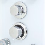 vidaXL Panneau de douche Verre 25 x 44 6 x 130 cm Blanc
