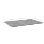 vidaXL Panneaux de bibliothèque 4 Pièces gris béton bois d’ingénierie
