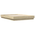 vidaXL Cadre de lit chêne sonoma 140x200 cm bois d'ingénierie