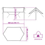 vidaXL Bâche de camping bleu 460x305x210 cm imperméable
