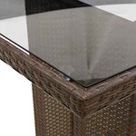 vidaXL Ensemble de bistro de jardin 11 Pièces coussins marron poly rotin