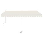 vidaXL Auvent automatique sur pied 400x300 cm Crème