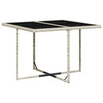vidaXL Ensemble à manger de jardin et coussins 5 Pièces gris clair rotin