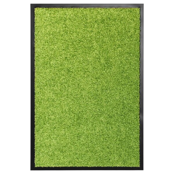 vidaXL Paillasson lavable Vert 40x60 cm