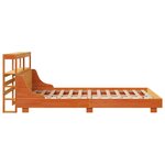 vidaXL Cadre de lit sans matelas cire marron 160x200cm bois pin massif